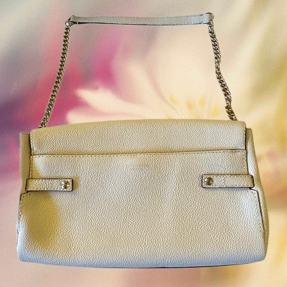 Henri Bendel Cream Color Caviar Leather Shoulder Bag - Picture 12 of 16